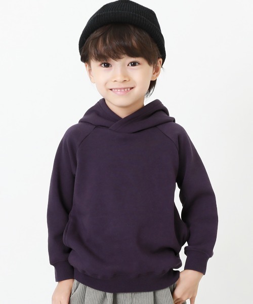 devirock（デビロック）の「【裏起毛】無地裏シャギープルパーカー（パーカー・キッズ・ダークブルー/グレー系その他/ブラック/パープル系その他/グリーン系その他/モカ・110cm/160cm/150cm/140cm/130cm/100cm/120cm）」の6枚目の写真