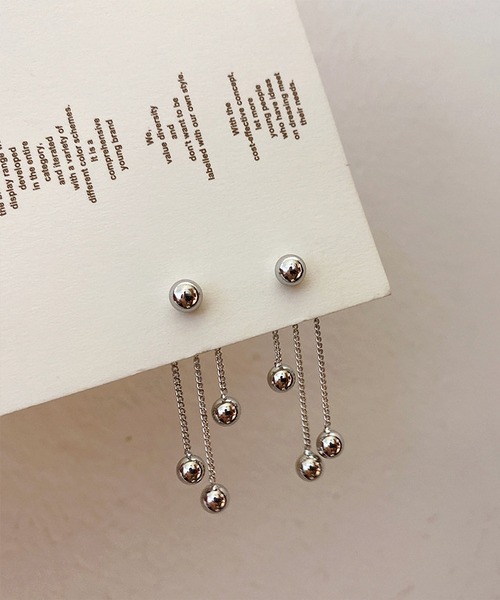 LA VORAGINE（ラ ヴォラジネ）の「ポスト：925シルバー　ピアス（ピアス（両耳用）・レディース・A/B/ゴールド/シルバー・FREE）」の2枚目の写真