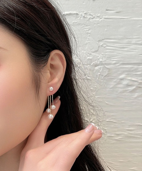 LA VORAGINE（ラ ヴォラジネ）の「ポスト：925シルバー　ピアス（ピアス（両耳用）・レディース・A/B/ゴールド/シルバー・FREE）」の5枚目の写真