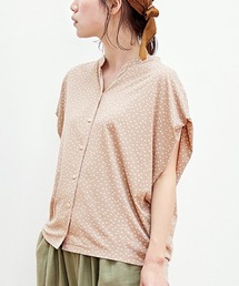 Live in comfort | リブ　イン　コンフォート　きちんと見えて伸びやかでらくちん！ドット柄ブラウス(シャツ/ブラウス)