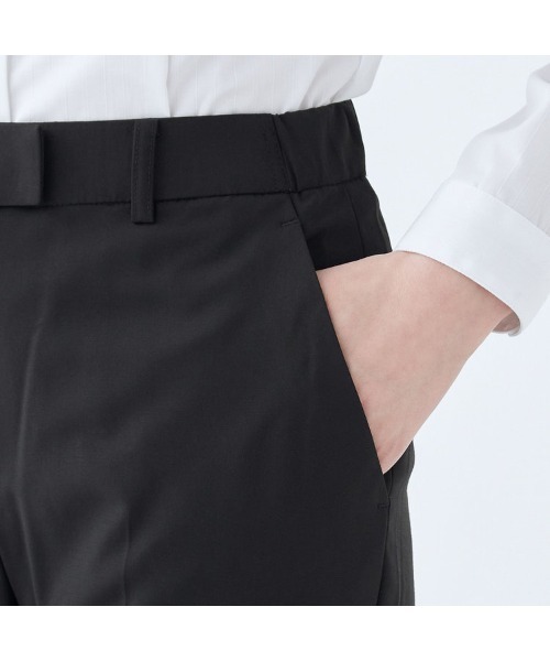 SUIT SELECT（スーツセレクト）の「【セットアップ対応】【SUIT SELECT × Samantha Thavasa】【おうちで洗える】ストレートパンツ/究極のブラック/※裾直し必要（スーツパンツ・レディース・ブラック・7号/11号/9号/5号/13号）」の7枚目の写真