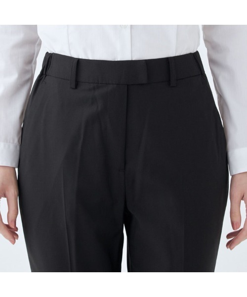 SUIT SELECT（スーツセレクト）の「【セットアップ対応】【SUIT SELECT × Samantha Thavasa】【おうちで洗える】ストレートパンツ/究極のブラック/※裾直し必要（スーツパンツ・レディース・ブラック・7号/11号/9号/5号/13号）」の8枚目の写真