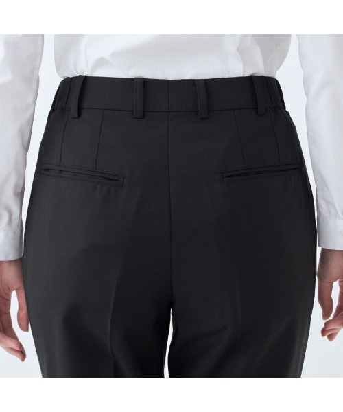 SUIT SELECT（スーツセレクト）の「【セットアップ対応】【SUIT SELECT × Samantha Thavasa】【おうちで洗える】ストレートパンツ/究極のブラック/※裾直し必要（スーツパンツ・レディース・ブラック・7号/11号/9号/5号/13号）」の9枚目の写真