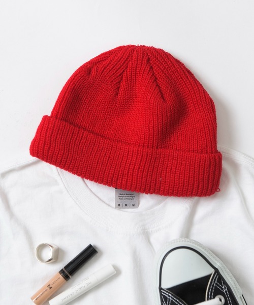 SETUP7（セットアップセブン）の「【SETUP7】アーバンショートローワッチキャップ KNF（キャップ・レディース・ホワイト/ブラック/グレー/レッド・FREE）」の6枚目の写真