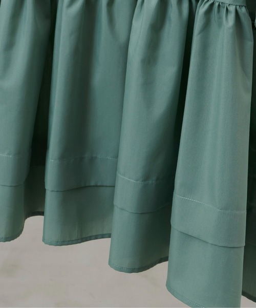 MERLOT（メルロー）の「ふんわりひらっとティアードブラウス（シャツ/ブラウス・レディース・ホワイト/ブラック/グリーン・FREE）」の6枚目の写真