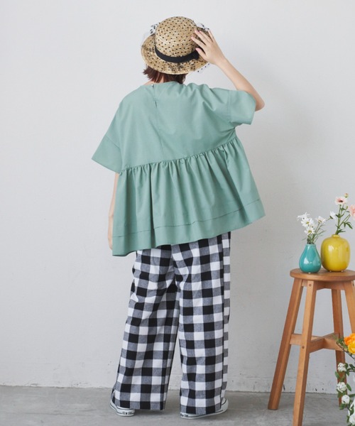 MERLOT（メルロー）の「ふんわりひらっとティアードブラウス（シャツ/ブラウス・レディース・ホワイト/ブラック/グリーン・FREE）」の18枚目の写真