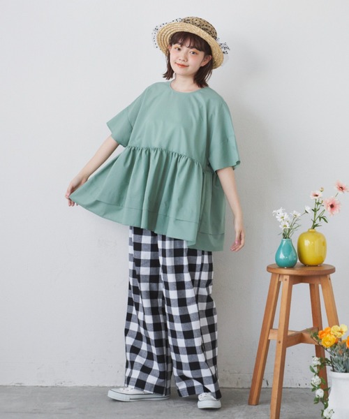 MERLOT（メルロー）の「ふんわりひらっとティアードブラウス（シャツ/ブラウス・レディース・ホワイト/ブラック/グリーン・FREE）」の15枚目の写真