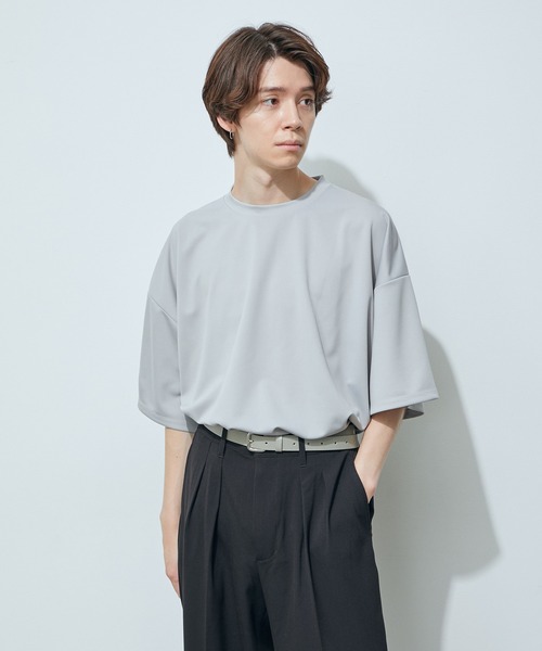 JUNRED（ジュンレッド）の「ポンチクルーショートスリーブ（Tシャツ/カットソー・メンズ・ホワイト/グレー/ネイビー/ピンク・S/M/L）」の22枚目の写真