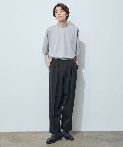 JUNRED（ジュンレッド）の「ポンチクルーショートスリーブ（Tシャツ/カットソー・メンズ・ホワイト/グレー/ネイビー/ピンク・S/M/L）」の10枚目の写真