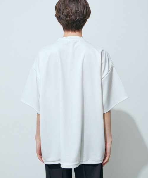 JUNRED（ジュンレッド）の「ポンチクルーショートスリーブ（Tシャツ/カットソー・メンズ・ホワイト/グレー/ネイビー/ピンク・S/M/L）」の8枚目の写真