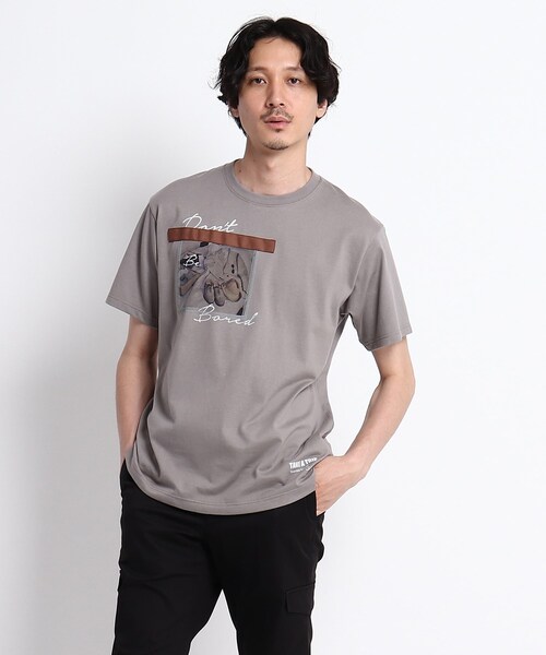TAKEO KIKUCHI(タケオキクチ)の「◆The Message トリップトランク プリント Tシャツ(Tシャツ/カットソー・メンズ・ホワイト/ブラウン系その他・02/03/04)」の1枚目の写真