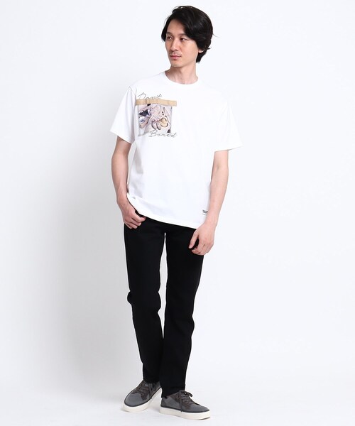 TAKEO KIKUCHI(タケオキクチ)の「◆The Message トリップトランク プリント Tシャツ(Tシャツ/カットソー・メンズ・ホワイト/ブラウン系その他・02/03/04)」の12枚目の写真