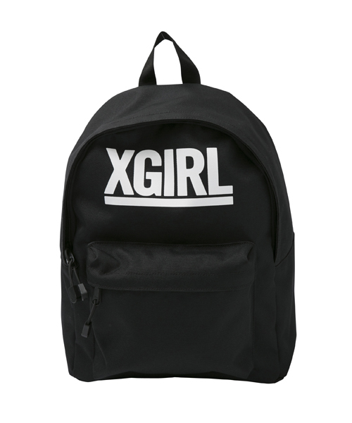 X-girl Stages（エックスガールステージス）の「【VER(ベリー)5月号掲載商品】BACKPACK LOGO（S）（バックパック/リュック・キッズ・ブラック/パープル/レッド・SMALL）」の4枚目の写真