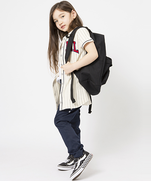 X-girl Stages（エックスガールステージス）の「【VER(ベリー)5月号掲載商品】BACKPACK LOGO（S）（バックパック/リュック・キッズ・ブラック/パープル/レッド・SMALL）」の12枚目の写真
