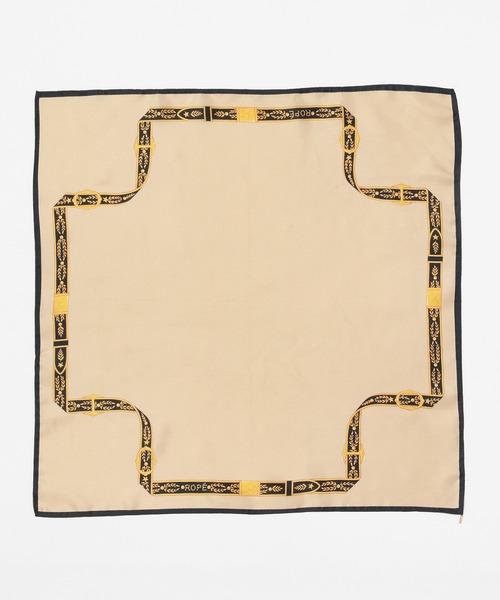 ROPE'（ロペ）の「リバイバル柄シルクスカーフ （Lサイズ）（バンダナ/スカーフ・レディース・ベージュ/ベージュ系その他/ワイン/ピンク系その他2・FREE）」の2枚目の写真