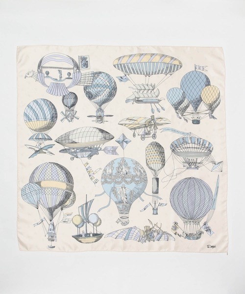 ROPE'（ロペ）の「リバイバル柄シルクスカーフ （Lサイズ）（バンダナ/スカーフ・レディース・ベージュ/ベージュ系その他/ワイン/ピンク系その他2・FREE）」の4枚目の写真