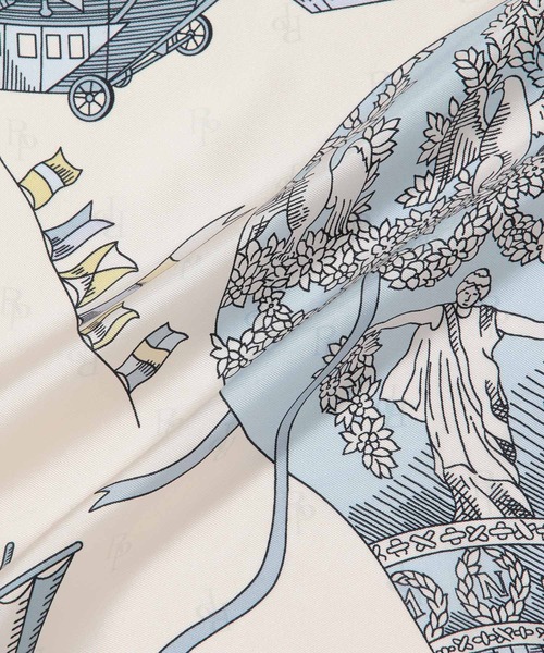 ROPE'（ロペ）の「リバイバル柄シルクスカーフ （Lサイズ）（バンダナ/スカーフ・レディース・ベージュ/ベージュ系その他/ワイン/ピンク系その他2・FREE）」の10枚目の写真