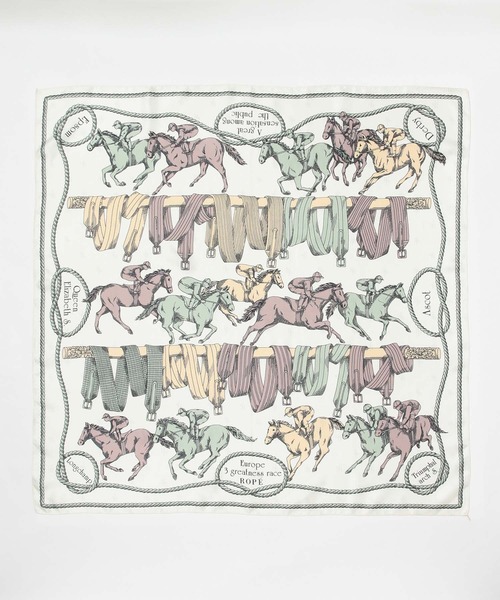 ROPE'（ロペ）の「リバイバル柄シルクスカーフ （Lサイズ）（バンダナ/スカーフ・レディース・ベージュ/ベージュ系その他/ワイン/ピンク系その他2・FREE）」の14枚目の写真