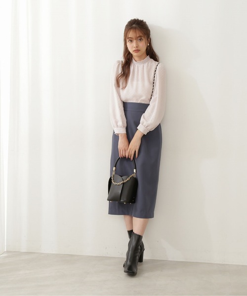 PROPORTION BODY DRESSING（プロポーションボディドレッシング）の「チェーンショルダータイトＳＫ / 1211220803（スカート・レディース・グレー/ブルー/ボルドー・MEDIUM/SMALL）」の16枚目の写真