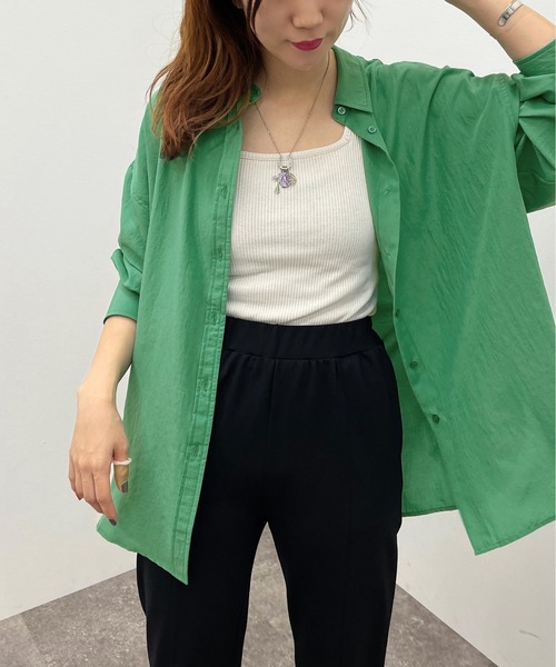 apres jour mignon(アプレジュールミニョン)の「アソートルーズシャツ 【ZOZOTOWN限定アイテム】(シャツ/ブラウス・レディース・オレンジ系その他/グリーン系その他/グリーン/ネイビー・フリー/X-LARGE)」の15枚目の写真