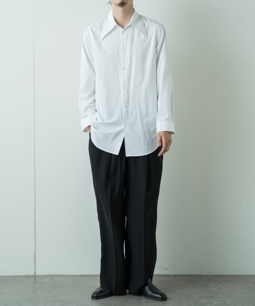Lui's(ルイス)の「ポイントカラーシャツ(シャツ/ブラウス・メンズ・ホワイト/ブラック・SMALL/MEDIUM)」の16枚目の写真