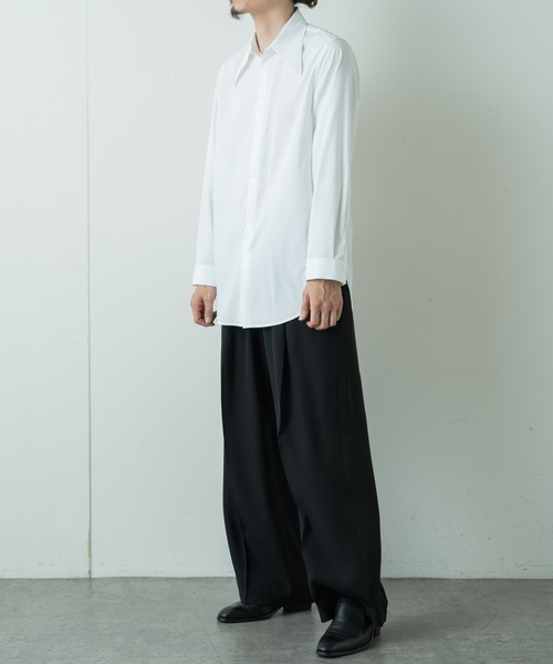 Lui's(ルイス)の「ポイントカラーシャツ(シャツ/ブラウス・メンズ・ホワイト/ブラック・SMALL/MEDIUM)」の12枚目の写真