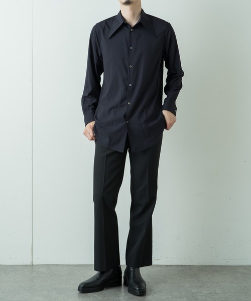 Lui's(ルイス)の「ポイントカラーシャツ(シャツ/ブラウス・メンズ・ホワイト/ブラック・SMALL/MEDIUM)」の10枚目の写真
