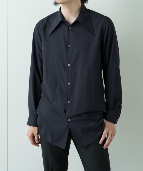 Lui's(ルイス)の「ポイントカラーシャツ(シャツ/ブラウス・メンズ・ホワイト/ブラック・SMALL/MEDIUM)」の8枚目の写真