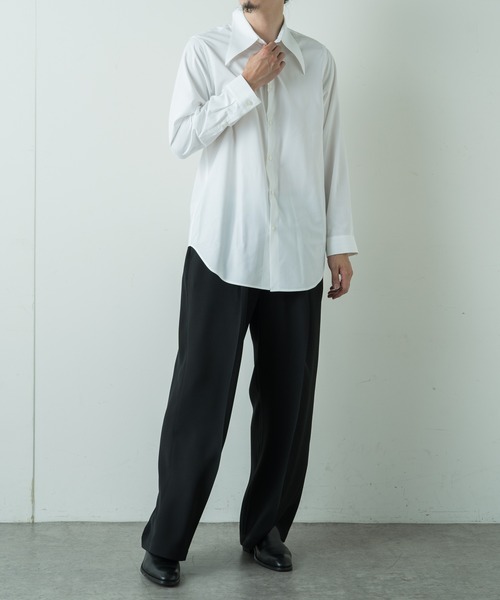 Lui's(ルイス)の「ポイントカラーシャツ(シャツ/ブラウス・メンズ・ホワイト/ブラック・SMALL/MEDIUM)」の6枚目の写真