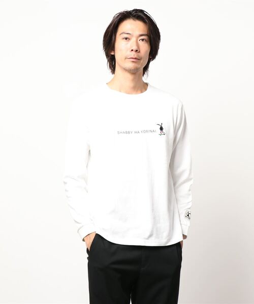 GGD（ジージーディー）の「Shabby ロゴ＋刺繍 ロンT（Tシャツ 