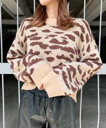 at12:03 | レオパード柄ルーズニット(ニット/セーター)