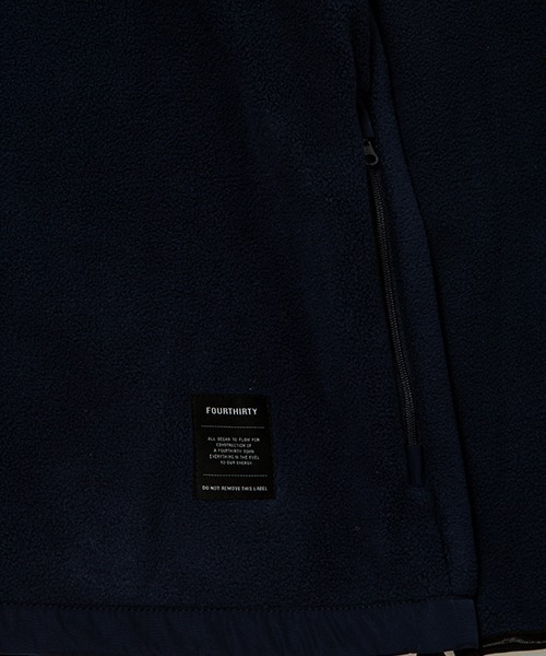 430（フォーサーティ）の「【430】FLEECE FULL ZIP JACKET（ナイロンジャケット・メンズ・ネイビー/ブラック・1/2/3）」の6枚目の写真