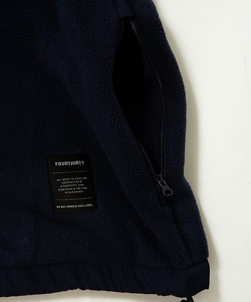 430（フォーサーティ）の「【430】FLEECE FULL ZIP JACKET（ナイロンジャケット・メンズ・ネイビー/ブラック・1/2/3）」の9枚目の写真