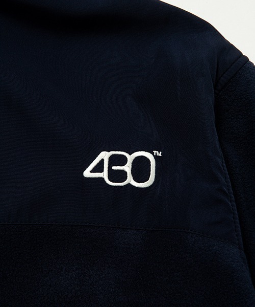 430（フォーサーティ）の「【430】FLEECE FULL ZIP JACKET（ナイロンジャケット・メンズ・ネイビー/ブラック・1/2/3）」の8枚目の写真