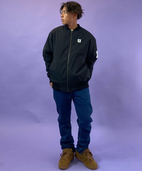 ELEMENT(エレメント)の「ELEMENT/エレメント シンプルロゴ MA-1ジャケット BB022-773(MA-1・メンズ・ブラック/グリーン・M/XL/L)」の13枚目の写真