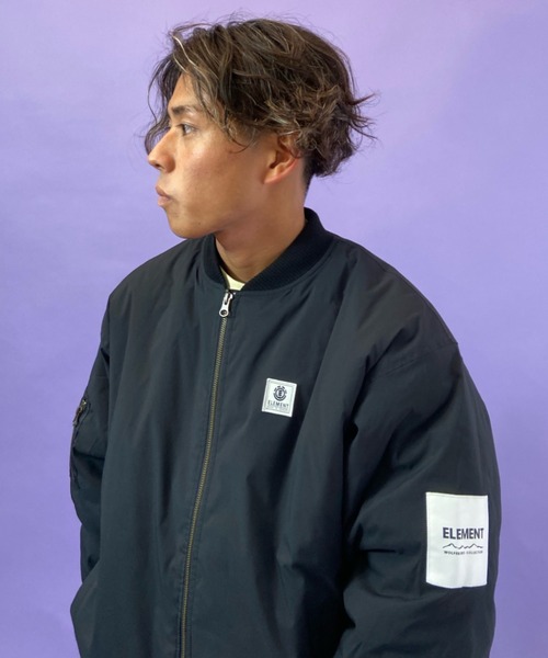 ELEMENT(エレメント)の「ELEMENT/エレメント シンプルロゴ MA-1ジャケット BB022-773(MA-1・メンズ・ブラック/グリーン・M/XL/L)」の8枚目の写真