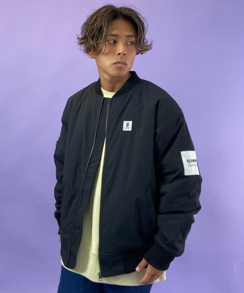ELEMENT(エレメント)の「ELEMENT/エレメント シンプルロゴ MA-1ジャケット BB022-773(MA-1・メンズ・ブラック/グリーン・M/XL/L)」の17枚目の写真