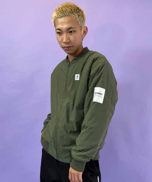 ELEMENT(エレメント)の「ELEMENT/エレメント シンプルロゴ MA-1ジャケット BB022-773(MA-1・メンズ・ブラック/グリーン・M/XL/L)」の16枚目の写真