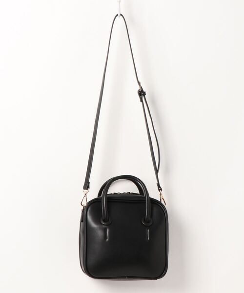 natural couture（ナチュラルクチュール）の「ボックス型アソートボストンバッグ（ショルダーバッグ・レディース・ブラック/ブラック系その他・FREE）」の4枚目の写真