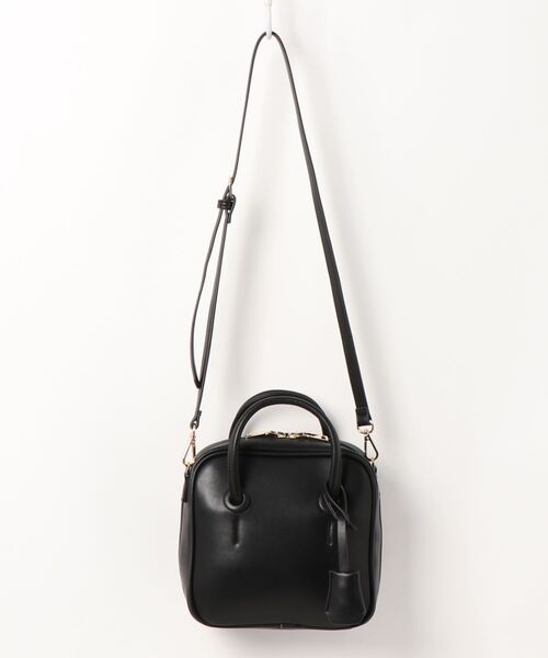 natural couture（ナチュラルクチュール）の「ボックス型アソートボストンバッグ（ショルダーバッグ・レディース・ブラック/ブラック系その他・FREE）」の7枚目の写真