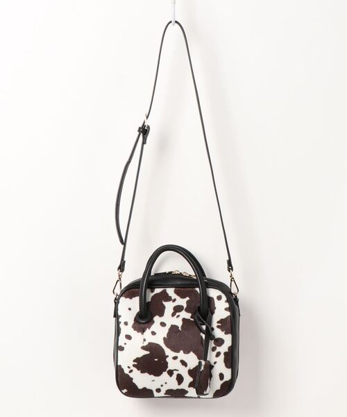 natural couture（ナチュラルクチュール）の「ボックス型アソートボストンバッグ（ショルダーバッグ・レディース・ブラック/ブラック系その他・FREE）」の8枚目の写真