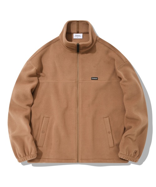 COVERNAT(カバーナット)の「【COVERNAT】FLEECE ZIP-UP JACKET / カバーナット ワンポイント ロゴ フリース ジップアップ ジャケット(ブルゾン・メンズ・ブラック/ベージュ/ブラウン/アイボリー/パープル/オリーブ/ライトブルー・LARGE/SMALL/MEDIUM/X-LARGE)」の3枚目の写真