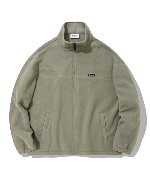 COVERNAT(カバーナット)の「【COVERNAT】FLEECE ZIP-UP JACKET / カバーナット ワンポイント ロゴ フリース ジップアップ ジャケット(ブルゾン・メンズ・ブラック/ベージュ/ブラウン/アイボリー/パープル/オリーブ/ライトブルー・LARGE/SMALL/MEDIUM/X-LARGE)」の5枚目の写真