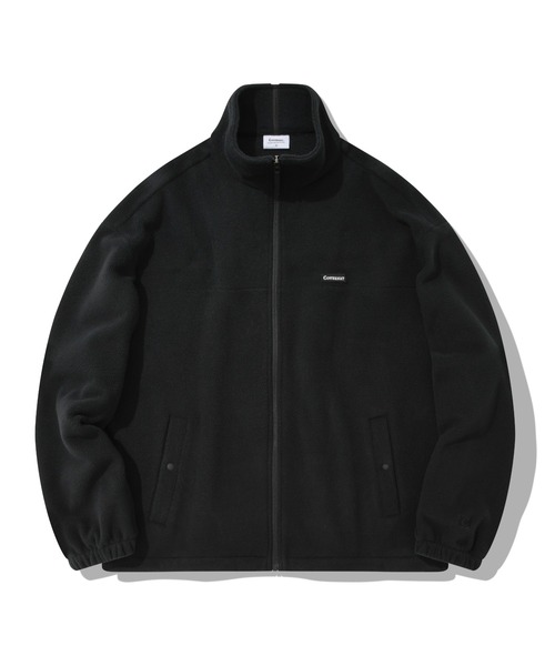 COVERNAT(カバーナット)の「【COVERNAT】FLEECE ZIP-UP JACKET / カバーナット ワンポイント ロゴ フリース ジップアップ ジャケット(ブルゾン・メンズ・ブラック/ベージュ/ブラウン/アイボリー/パープル/オリーブ/ライトブルー・LARGE/SMALL/MEDIUM/X-LARGE)」の2枚目の写真