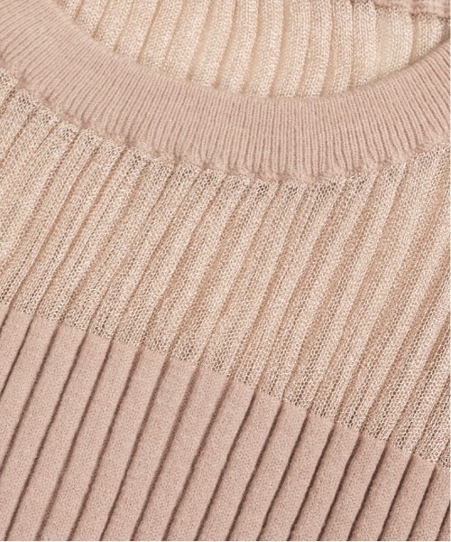 RANDA（ランダ）の「シアーボリュームスリーブニット（シャツ/ブラウス・レディース・ブラック/ベージュ/グレー・FREE）」の9枚目の写真