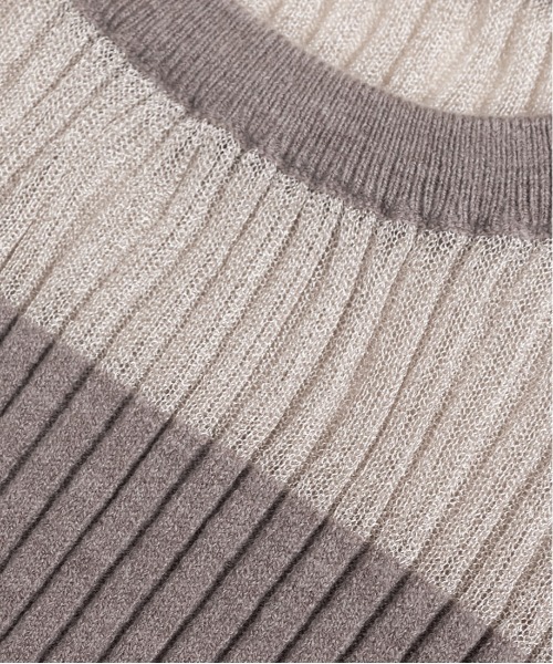 RANDA（ランダ）の「シアーボリュームスリーブニット（シャツ/ブラウス・レディース・ブラック/ベージュ/グレー・FREE）」の5枚目の写真