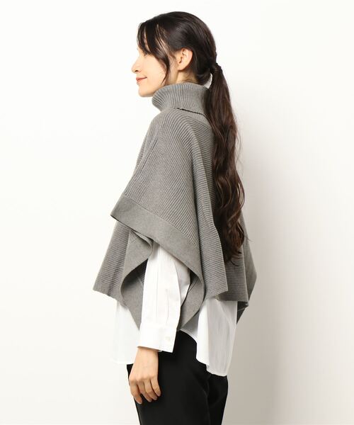 NICOLE white(ニコルホワイト)の「ニットベスト×スタンドシャツSET(アンサンブル・レディース・ブラック/ベージュ/パープル/グレー/サーモンピンク・FREE)」の7枚目の写真