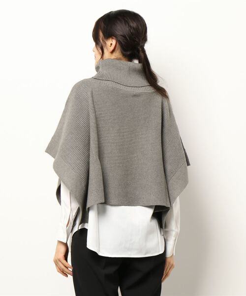 NICOLE white(ニコルホワイト)の「ニットベスト×スタンドシャツSET(アンサンブル・レディース・ブラック/ベージュ/パープル/グレー/サーモンピンク・FREE)」の6枚目の写真