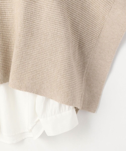 NICOLE white(ニコルホワイト)の「ニットベスト×スタンドシャツSET(アンサンブル・レディース・ブラック/ベージュ/パープル/グレー/サーモンピンク・FREE)」の20枚目の写真