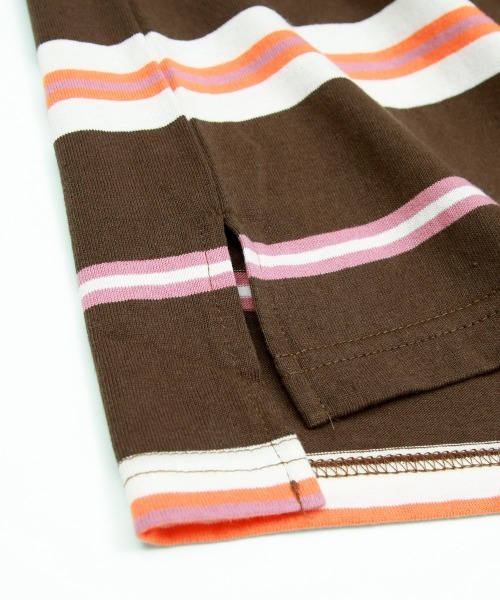 improves（インプローブス）の「天竺コットン 転換ボーダー ビッグシルエット ロンT（Tシャツ/カットソー・メンズ・チャコール/グリーン/オレンジ・LARGE/MEDIUM）」の13枚目の写真